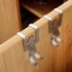 thumbnail image 4 of 2 piezas, percha para puerta, percha para puerta de gabinete de acero con forma de hombre de dibujos animados, organizador para colgar toallas de cocina, 4 of 5