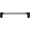 thumbnail image 2 of Stone Harbor Hardware Urban Cabinet Pull, 160 Millimeters, Satin Nickel with Matte Black Ends, 2 of 3