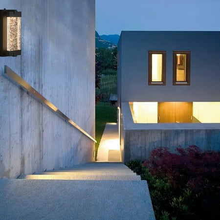 

Wall light with K9 Crystal Bubble and dusk to dawn sensor external LED wall mounted light