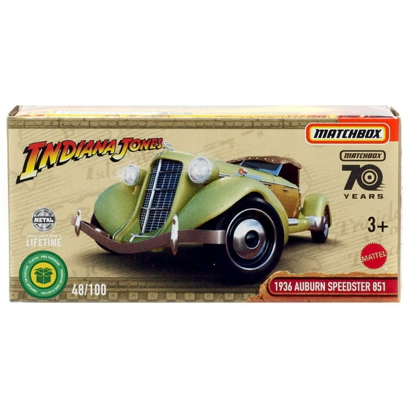 Matchbox Indiana Jones 1936 Auburn Speedster 851 Diecast Car
