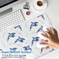 thumbnail image 4 of 31.5x11.8 Inch Gaming Mouse Pad, Non-Slip Stitched Rubber Desk Mat for Desktop & Laptop,Whale Orca Leaf White Pattern, 4 of 6