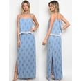 thumbnail image 1 of JED FASHION Women's Straight Cut Floral Maxi Dress with Side Slits, 1 of 1