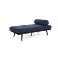 thumbnail image 2 of Gzxs 64" Chaise Lounge, Mid Century Modern Fabric Upholstered Sleeper Reclining Sofa with Round Pillow for Living Room Bedroom Lounge (Navy Blue), 2 of 10
