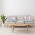 thumbnail image 4 of Ambesonne Grey Throw Pillow Cover 4 Pack, Bridesmaid Swirls, 20", Grey Pink and White, 4 of 7