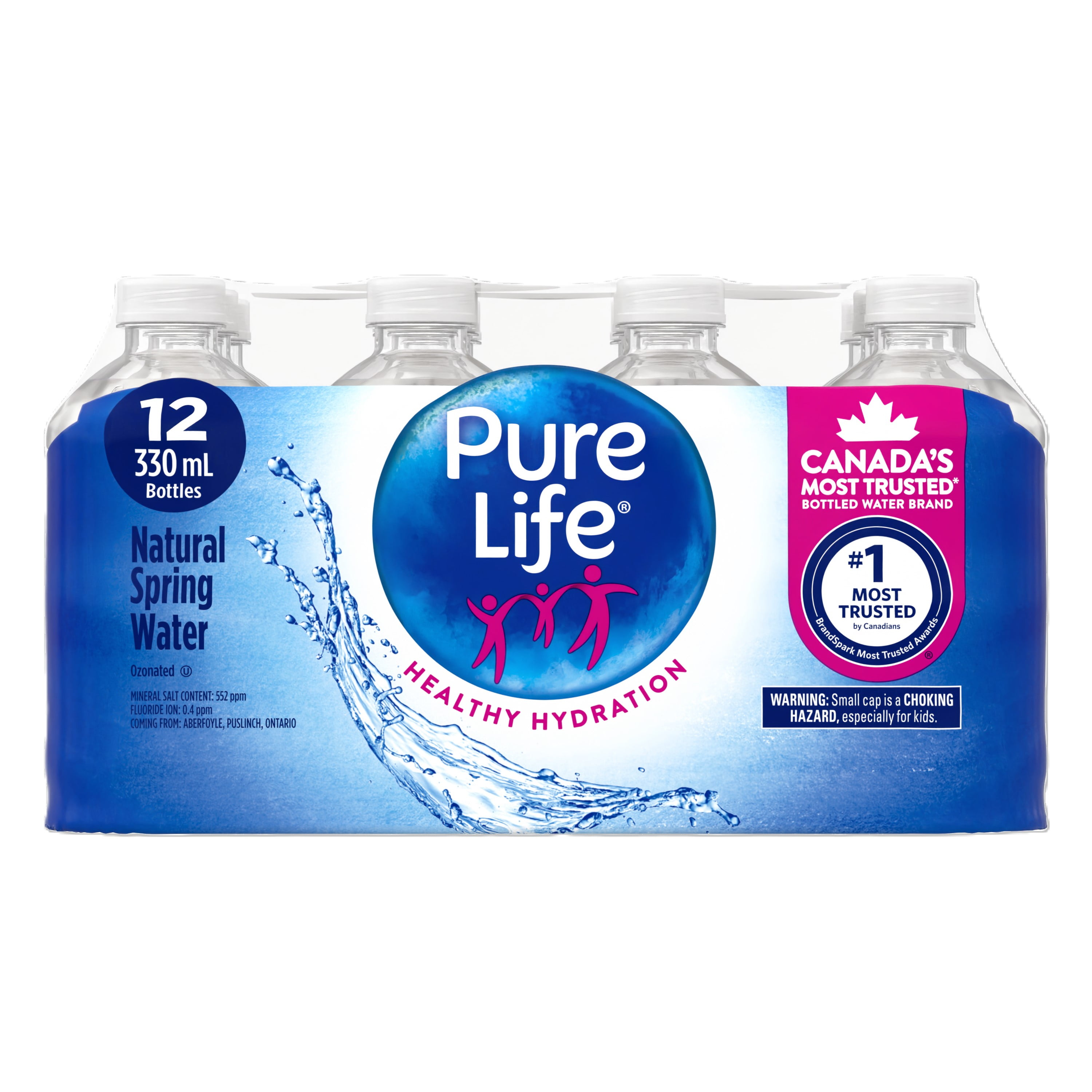 Eau de source naturelle à 100 % Pure Life 12x330ml