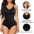 thumbnail image 4 of Irisnaya Women's Shapewear Slimming Bodysuits Tops Tummy Control Body Shaper Spaghetti Strap Camisole Leotards Bodycon Jumpsuit(Black XS-S), 4 of 8