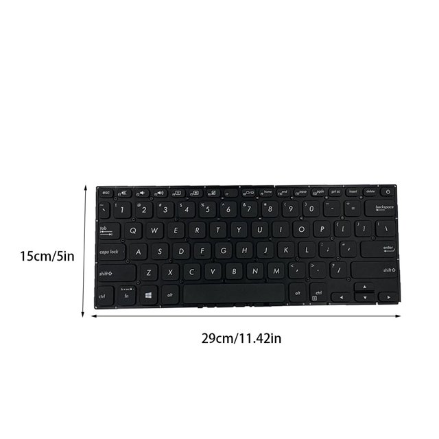 Clavier d'Ordinateur Portable, Pièces de Réparation pour Clavier d'Ordinateur Portable, Robuste pour Accessoires Informatiques Longs, Anti-Poussière, Remplacement pour VivoBook S430