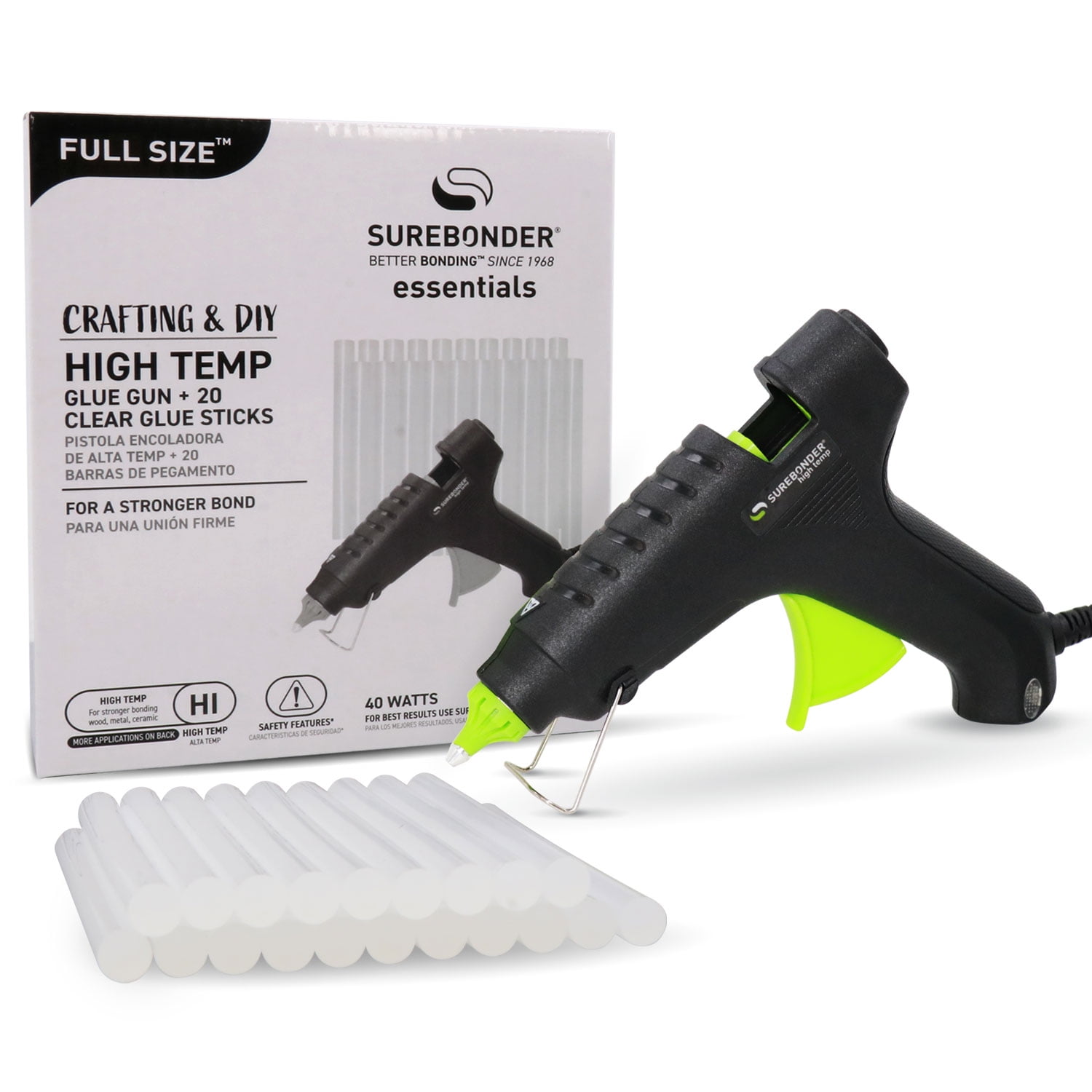 Surebonder Essentials Series 10 Watt Mini Size Low Temperature Hot Glue Gun