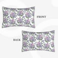 thumbnail image 2 of Pofeuu Violets Flowers Print Polyester Microfiber Plush Pillowcases, Super Soft and Cozy Pillow Case Covers with Envelop Closure（Pillow core not included）-20"x30", 2 of 6