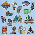 thumbnail image 1 of 15 Feuilles D'tiquettes Brodes Par Ordinateur, Autocollants De Patch De Paysage Color, Autocollants En Tissu De Voyage De Dessin Anim, Accessoires, 1 of 4