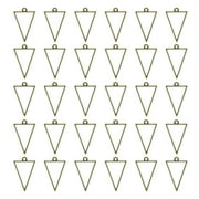 30pcs Open Bezels, Resin Bezels Pendants Mold Open Back Bezels Alloy for Resin Jewelry Making, Triangle, Bronze