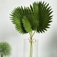 thumbnail image 3 of 3 Pcs Artificial Palm Leaves Bunch Green Plastic Plants Simulation Leaves Flower Arrangement Home Decoration, 3 of 8