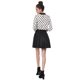 thumbnail image 5 of Disfraz de Halloween Allegra K blusa de lunares Blanco L, 5 of 7
