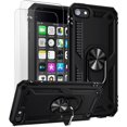 thumbnail image 1 of LAICAIW Étui pour iPod Touch 7, Étui pour iPod Touch 6, Étui Hybride Robuste Antichoc avec Support Intégré pour Apple iPod Touch 7e/6e/5e Génération (Noir), 1 of 7