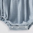 thumbnail image 6 of NOLDARES Baby Girl Romper Infant Short Sleeve Collar Romper T-shirt Cotton Bodysuit Top(Blue,3-6 Months), 6 of 7
