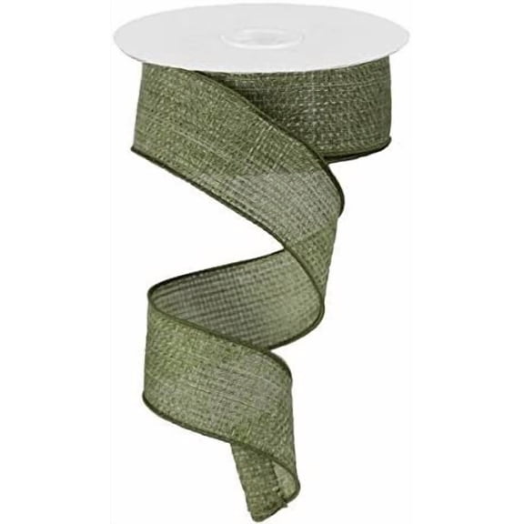Expressions Solid Wired Edge Ribbon 1.5", Fern Green - 10 Yards : RG12112Y