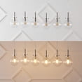 thumbnail image 6 of JONATHAN Y Harlow 40.5" 6-Light Modern Contemporary Round Glass/Iron LED Linear Pendant, Nickel/Clear, 6 of 13
