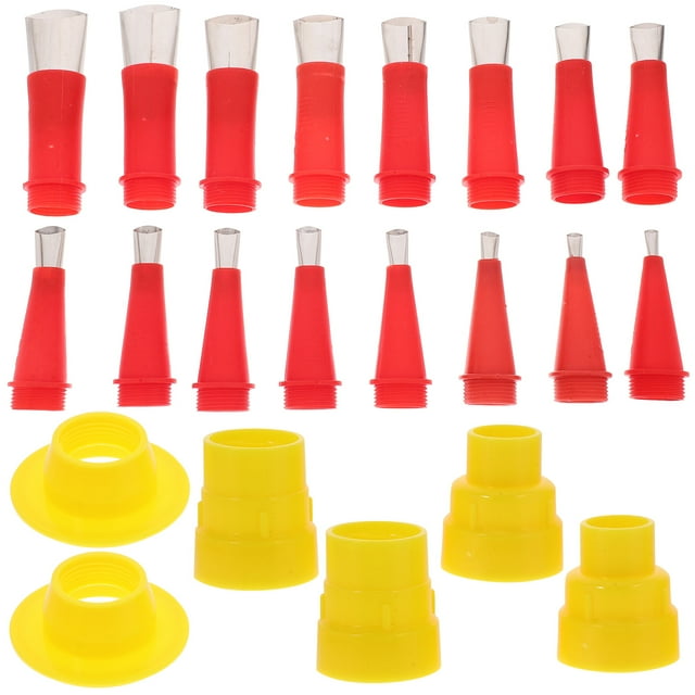 22pcs Universal Integrated Rubber Nozzle Tool Kit Stainless Steel Caulking Nozzles Reusable Easy Caulking Finisher Nozzle With Base Durable Caulking Nozzle Applicator