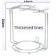 thumbnail image 3 of Percha de hierro galvanizado, estante para tazas de café cromado, estante para tazas de agua sin clavos, estante creativo para almacenamiento de suministros de cocina, 3 of 6
