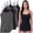 Black, Black, Charcoal, Charcoal, variant on Essential Basic Women Value Pack Deal Cami Tanks Adjustable Spagetti Strap Many Colors - Small to 3XL