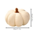 thumbnail image 3 of Pumpkin Plush Pillow 7.1in Soft Boucle Fluffy Throw Pillow for Thanksgiving Sofa Bed Decor, 1 Pack, 3 of 6