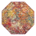 thumbnail image 2 of Unique Loom Vivid Collection Area Rug - Bengaluru (5' 3" Octagon Multi/Orange), 2 of 6