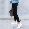 thumbnail image 5 of Ticikt Ripped Jeans for Women High Waisted Stretch Slim Fit Distressed Denim Jeans Pants,Color:Black,Size:L, 5 of 6
