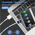 thumbnail image 3 of OEM [2Pack] Fast Charger Compatible with Samsung Galaxy A10e Adaptive Full 15W Power certified USB Type-C 4FT 5Gbps Data Cable (WHITE), 3 of 6