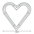 thumbnail image 4 of Corona en forma de corazón, Base de hierro, arreglo floral creativo, forma de corona, anillos de guirnalda para fondo de jardín, inauguración de la Negro 25cm Macarena marco de corona de alambre de hierro, 4 of 8