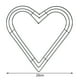 thumbnail image 4 of Marco de corona en forma de corazón, corona de hierro, artesanía duradera, corona de flores, anillos, molde de corona para el hogar y el patio trasero Negro 25cm, 4 of 8