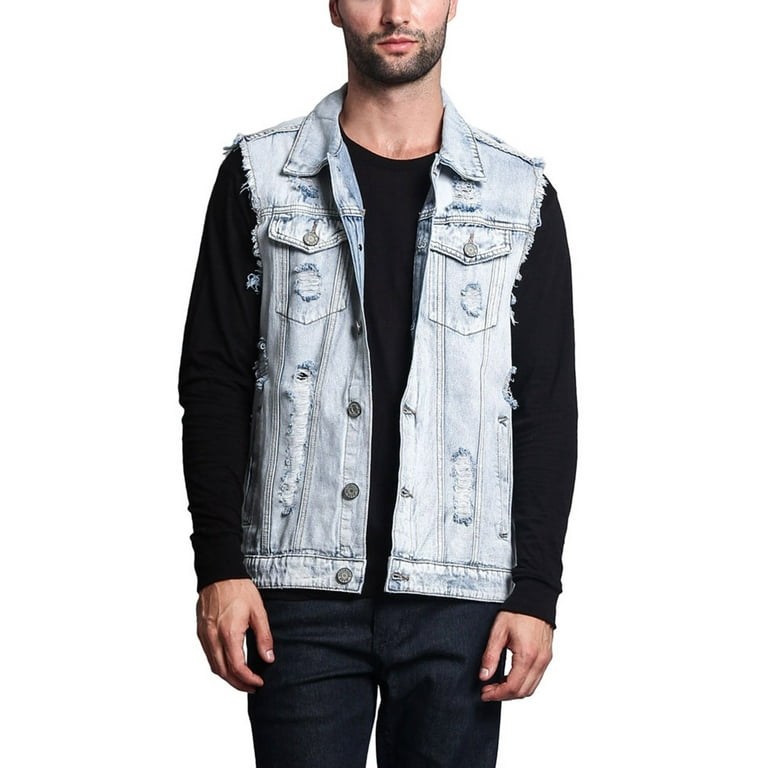 Biker jeans vest 2025