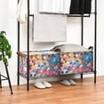 thumbnail image 3 of Yayeee Foldable Storage Basket for Shelves with Handles Waterproof Cloth Bins, Light Colorful Circles, 3 of 7
