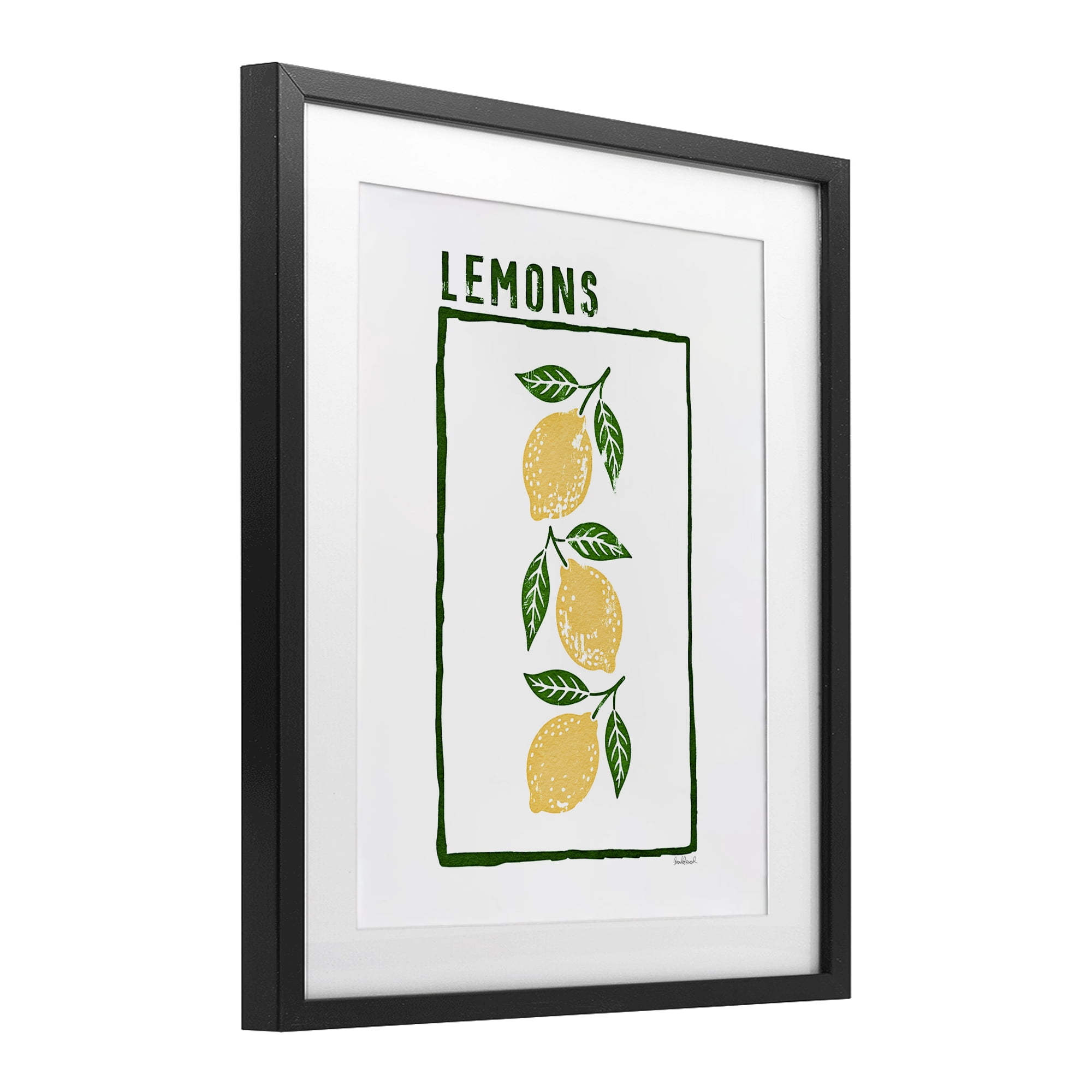 Stupell Industries Tasty Summer Lemons Black Framed Print Under Glass, design by Amanda Greenwood