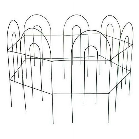 MTB Green Garden Border Folding Fence Lawn Yard Fence 24 Inch x 10 Feet,Pack of 5 set, Overall Length 50 Feet,Landscape Panel,Folding Patio Fences Flower Bed Pet Barrier Section Panel Decora