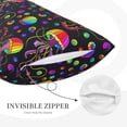 thumbnail image 3 of Sikiie Rainbow Jellyfishes Print Plush Pillow Cover, Wrinkle-proof and Stain-resistant Pillow Protector without Pillow Core, Home Decoration-16"x24", 3 of 6