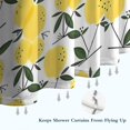 thumbnail image 6 of Yellow Lemon Fruit Leaves White Pattern Shower Curtain 84"x72" ,Bathroom Decorative Shower Curtains Set with 12 Hooks,Modern Waterproof Washable Shower Curtain, 6 of 6