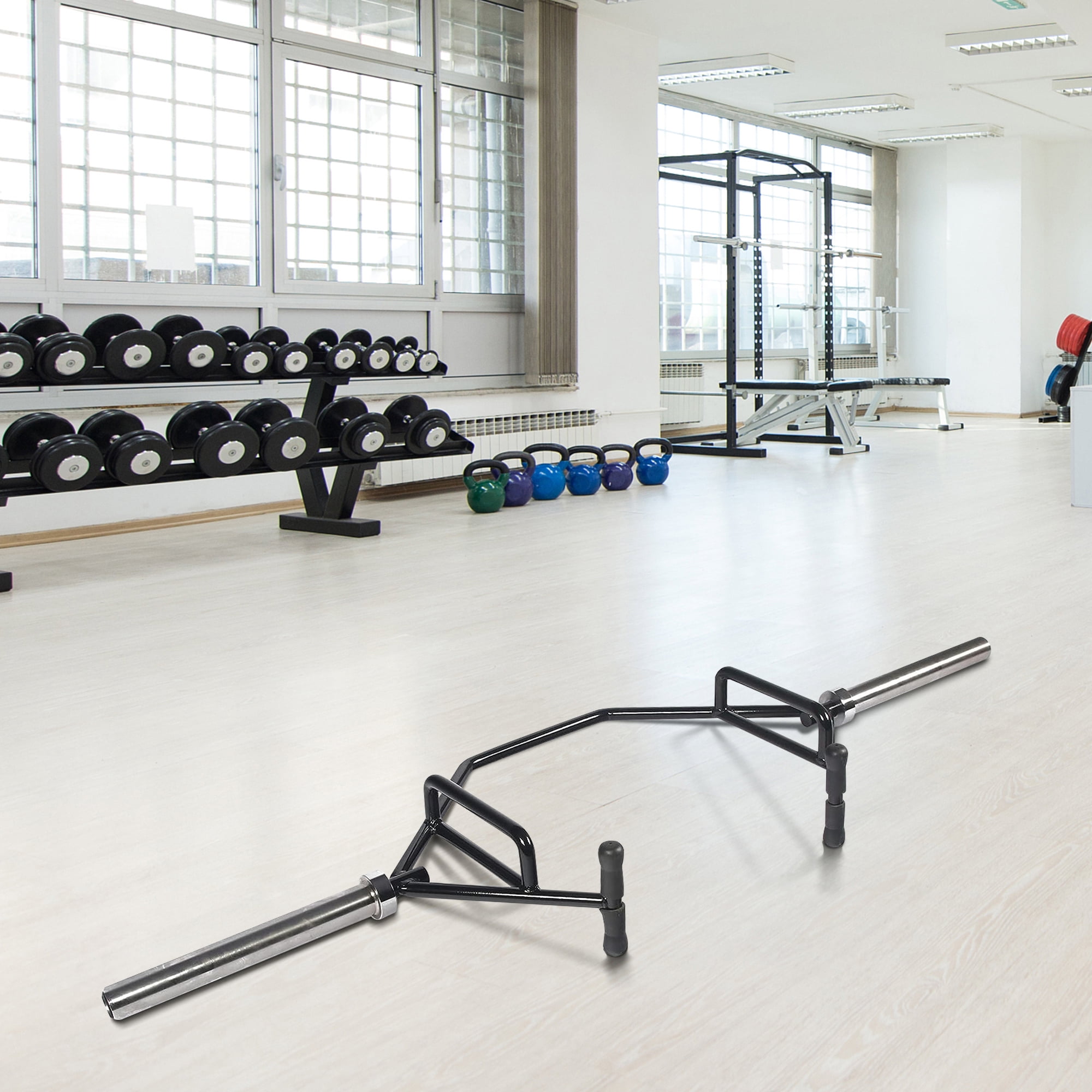 Signature Fitness Professional Steel Olympic Barbells, 2-Inch Sleeves, 6FT Open-End or 5FT Closed-End, Black Finish