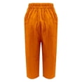thumbnail image 5 of Jxximdong Cargo Pants for Women, Pocket Cotton Linen Fashion Solid Color Pants Slim Casual Long Pants, Orange Womens Casual Trousers, 5 of 5
