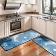 thumbnail image 3 of Kitchen Rugs Sets Of 2,Blue White Marble Pattern Anti Fatigue Kitchen Mat Rugs Non Slip Washable,Decorative Kitchen Floor Mats for Kitchen,Sink,Laundry,17"x47"+17"x47", 3 of 5