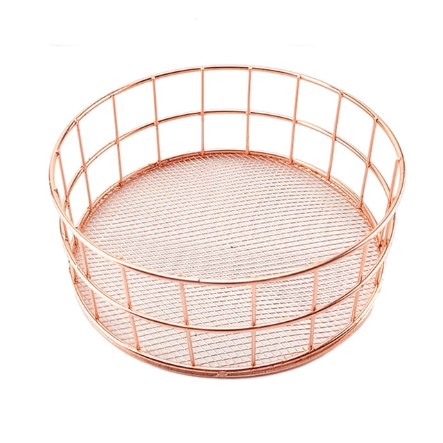 Caja de Almacenamiento con Revestimiento Inoxidable Inteprter Alambre Oro Rosa