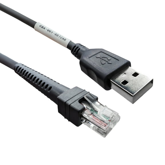 USB Cable Replacement for Zebra/Motorola Symbol Barcode Scanner 7FT CBA-U01-S07ZAR