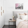 thumbnail image 5 of HFDF Paris Decor for Canvas Wall Art Pink Theme Girls Room Wall Decor Black and White Eiffel Tower Pictures for Bathroom Wall Decor Modern Artwork for Wall Art Wall Decoration 14x11inch Framed, 5 of 6