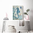 thumbnail image 5 of Ocean Canvas Wall Art Decor for Bedroom Bathroom Vintage Seahorse Underwater World Animal Picture Print Painting,Framed Artwork for Living Room,Office 12" Wx18 L, 5 of 6