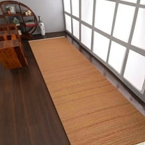 Rugsotic Carpets Handmade Rugs Hand Woven Kilim Runner 2'6''x6' Orange Wool for Indoor Use