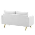 thumbnail image 4 of Modway Revive Modern Performance Velvet Loveseat in White/Gold, 4 of 8