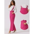 thumbnail image 2 of DARING DIVA Women's Casual Office Adjustable Straps Wide Leg Overalls XL Hot Pink, 2 of 6