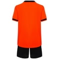 thumbnail image 4 of inlzdz Kids Boys Sport Training Outfit Soccer Jersey Sportswear Short-Sleeve T-Shirt with Shorts Set Orange 7-8, 4 of 7