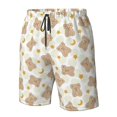 thumbnail image 4 of Balery Kawaii Bear Traje de Baño Estilo Hawaiano para Hombre, Shorts de Secado Rápido con Bolsillos-Medium, 4 of 6