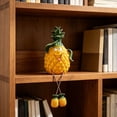 thumbnail image 2 of ZhangC Fruit Resin Shelf Sitter Figurines with Flexible Dangling Legs, Whimsical Hanging Edge Statues, Cute Fruit Character Desktop Ornaments for Bookshelf Windowsill Tabletop Indoor Home, 2 of 8