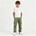 thumbnail image 5 of Nskgu Boys Cargo Pants Cotton Baggy Chino Straight Leg Trousers Elastic Waist Multi Pocket Joggers Casual Back To School Hiking Pants For Kids & Teens 5-15 Years, 5 of 9